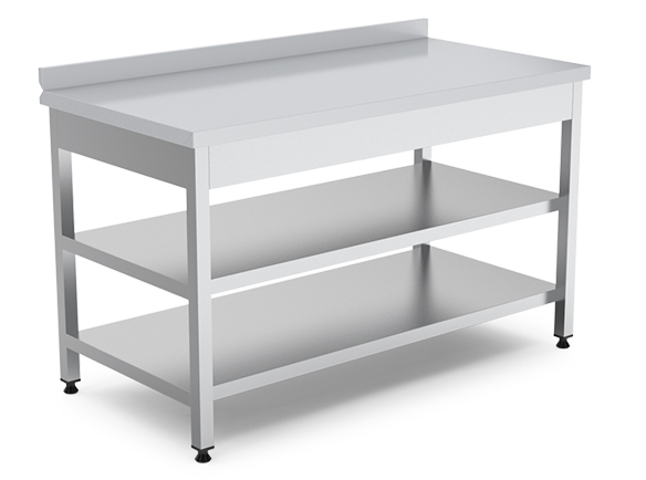 TB2007090MBS-BS - Stainless Steel AISI# 304 Table with Middle & bottom ...