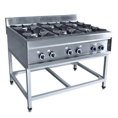GAS6B - Gas 6 Burner Cooking Range Body stainless steel 304 BS